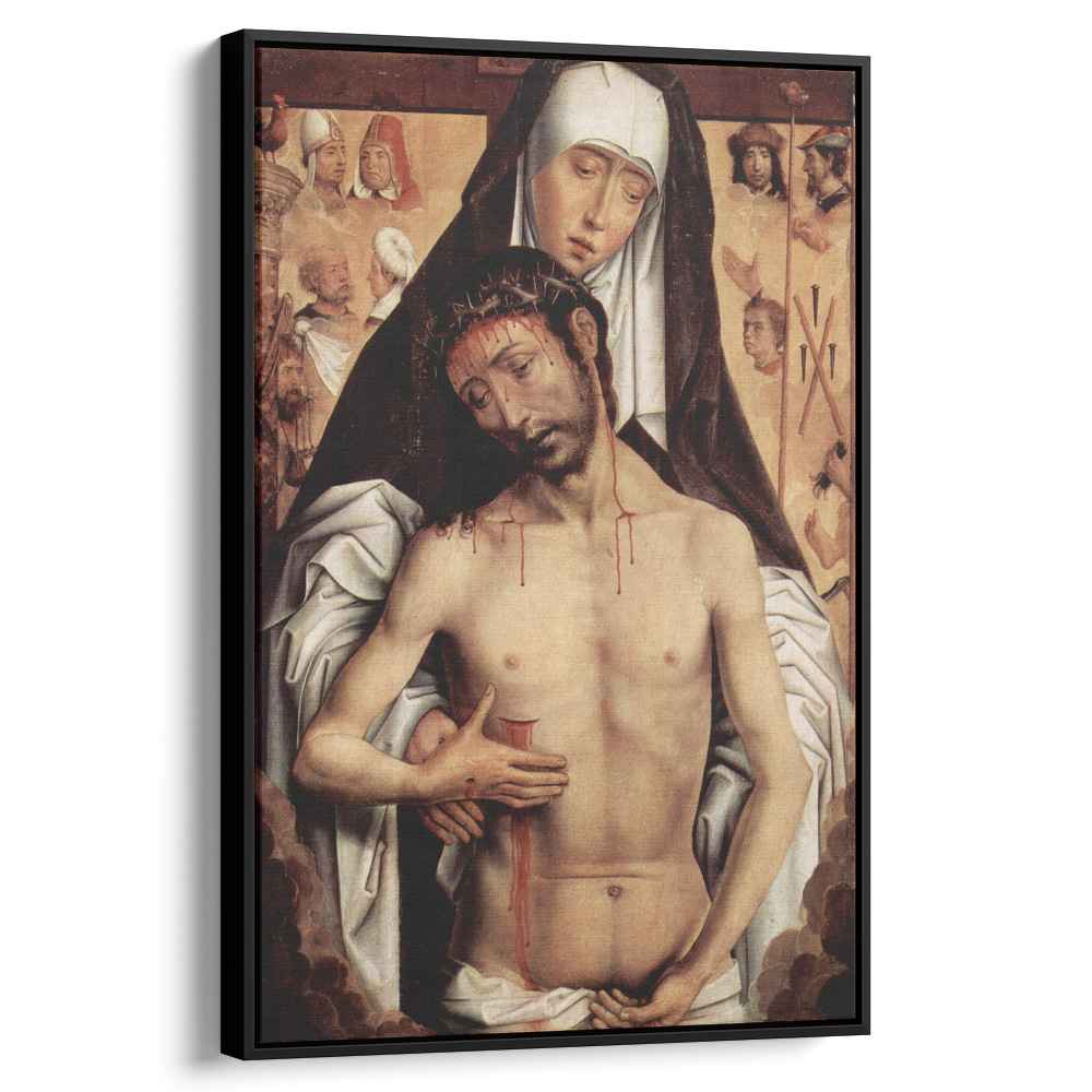 The Man of Sorrows in the Arms of the Virgin 1475 by Hans Memling by Hans Memling - Northern Renaissance canvas print