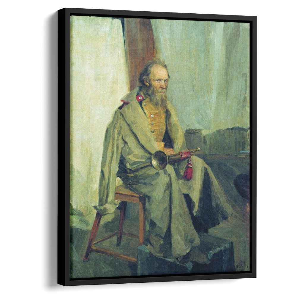 The Model Wearing a Greatcoat 1900 by Boris Kustodiev by Boris Kustodiev - Oil Painting canvas print