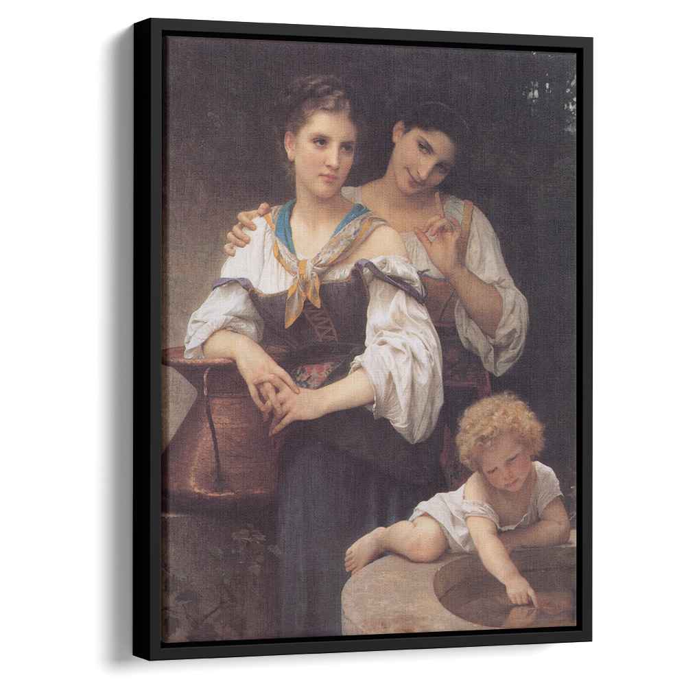 The Secret 1876 by William-Adolphe Bouguereau by William-Adolphe Bouguereau - Academic canvas print
