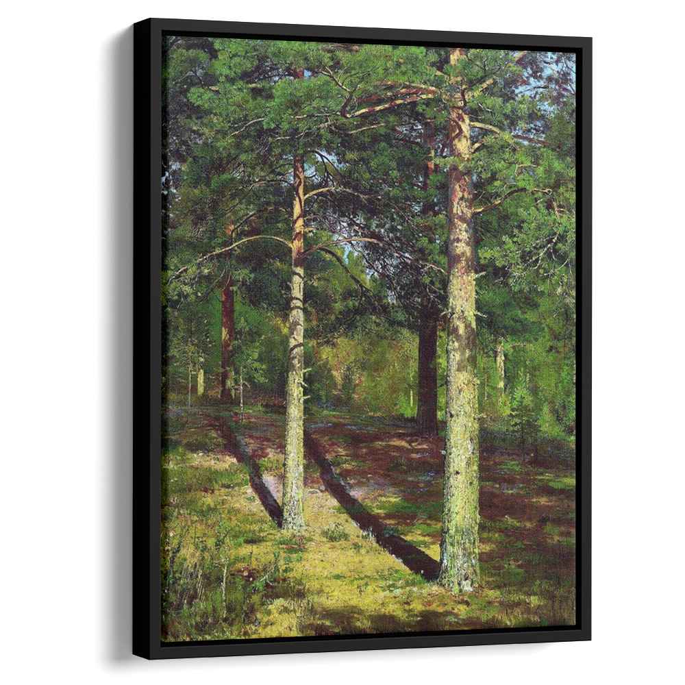 The Sun lit Pines 1886 by Ivan Shishkin by Ivan Shishkin - Russian Realist canvas print