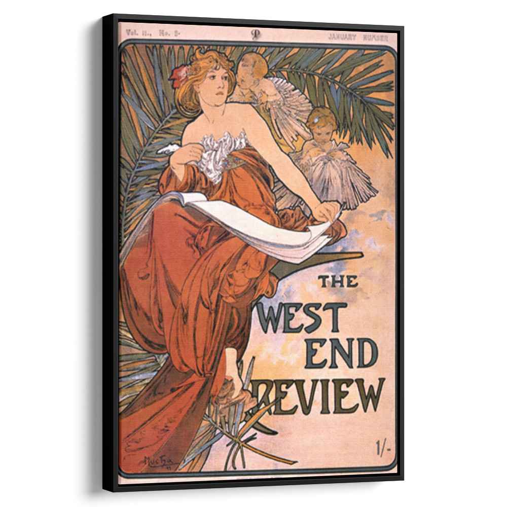 The west end review 1898 by Alphonse Mucha by Alphonse Mucha - Art Nouveau canvas print
