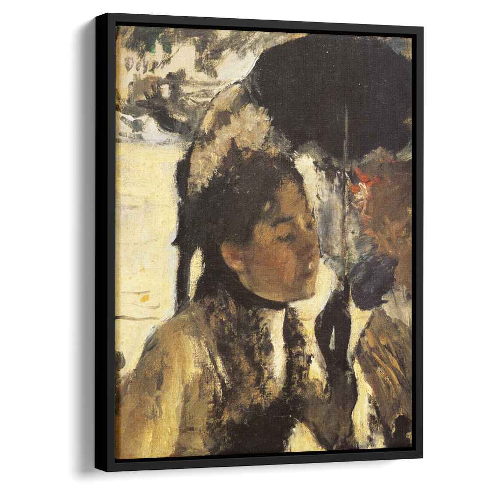 Tuileries, the woman with a parasol by Edgar Degas by Edgar Degas - Impressionist canvas print