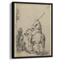 Turbaned soldier on horseback 1632 by Rembrandt by Rembrandt - Baroque canvas print