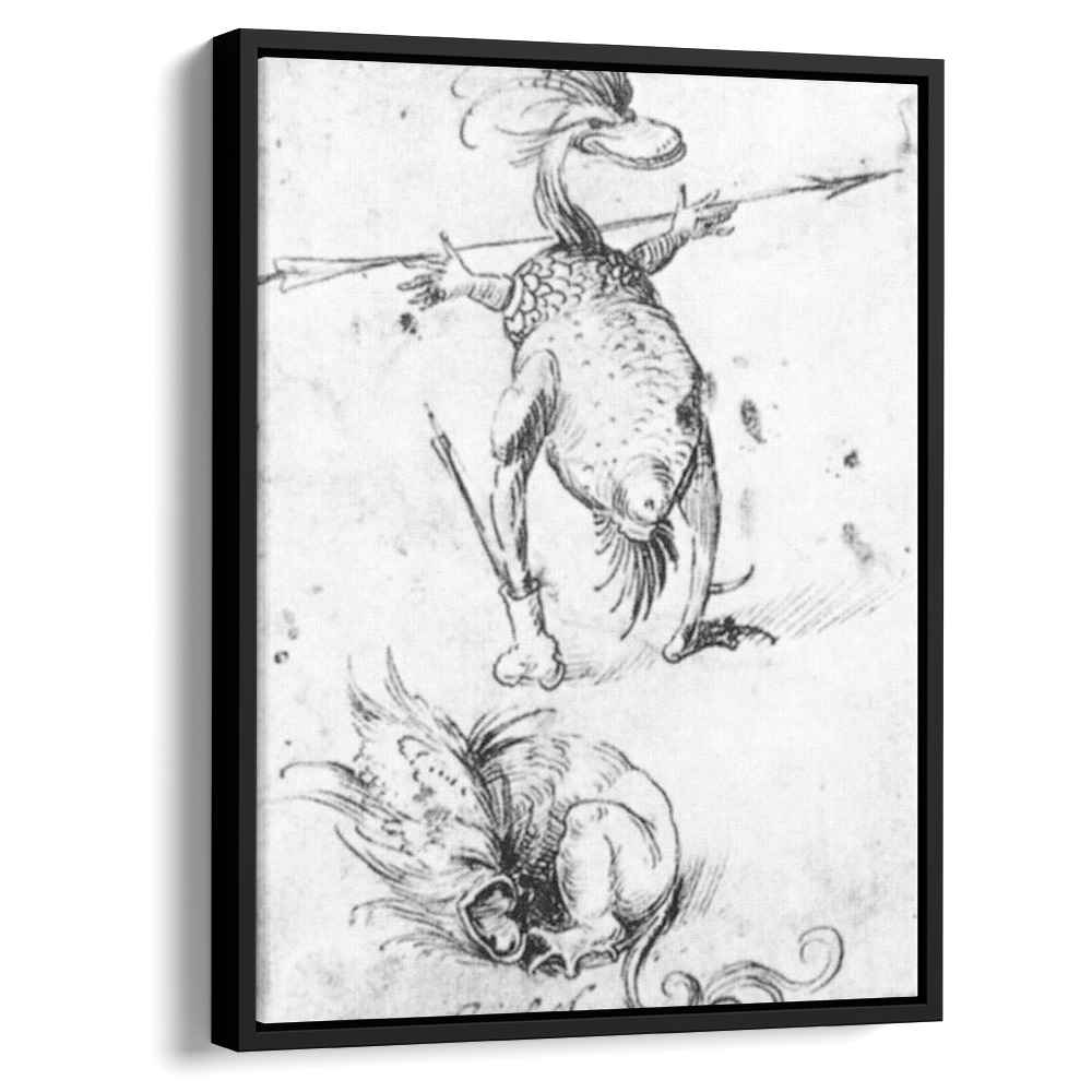 Two Monsters by Hieronymus Bosch by Hieronymus Bosch - Northern Renaissance canvas print