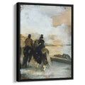 Two Riders by a Lake 1861 by Edgar Degas by Edgar Degas - Impressionist canvas print