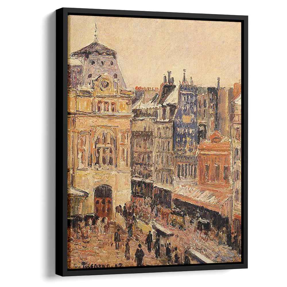 View of Paris, Rue d'Amsterdam by Camille Pissarro by Camille Pissarro - Impressionist canvas print