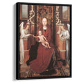 Virgin and Child Enthroned with Two Angels 1490 by Hans Memling by Hans Memling - Northern Renaissance canvas print