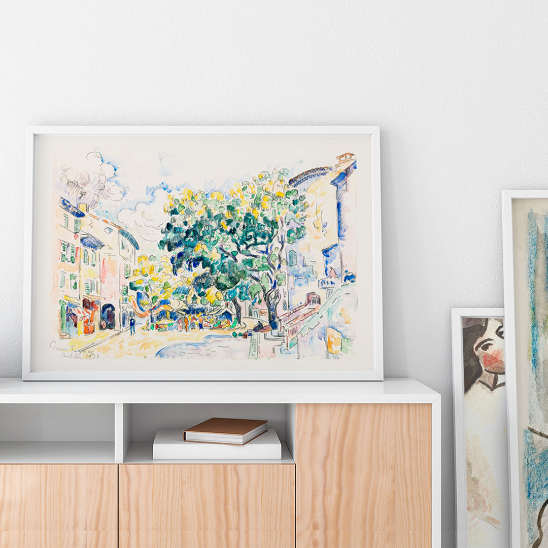 Rue d'Antibes Poster by Moryarty - Oil Painting canvas print