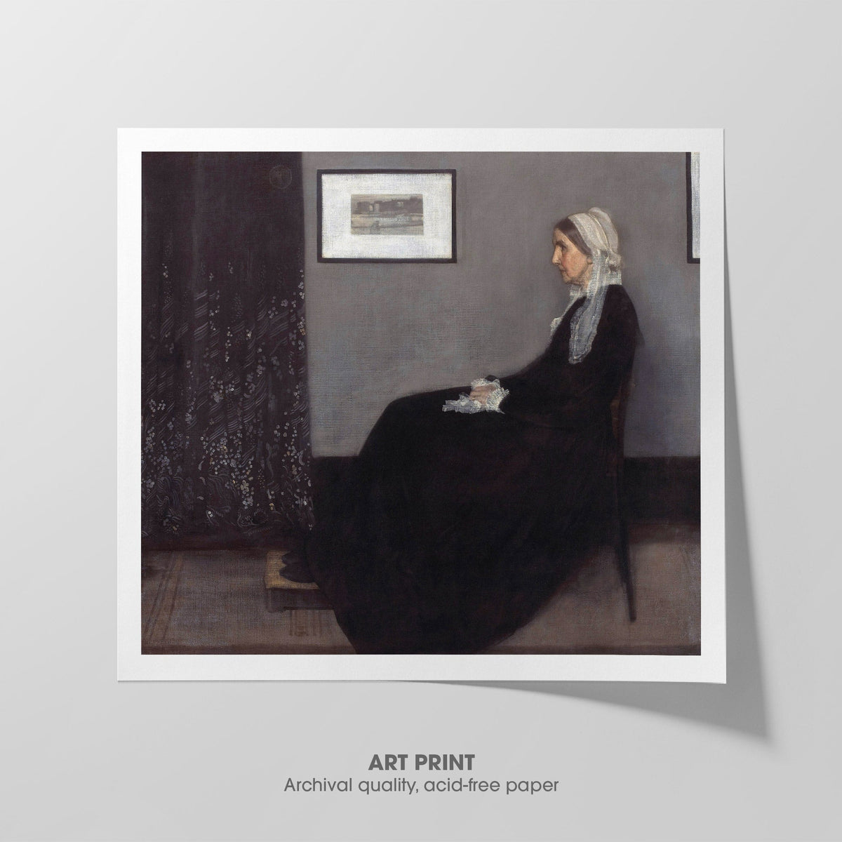 Whistler's Mother  James McNeill Whistler  Art Print by Without A Frame - Oil Painting canvas print