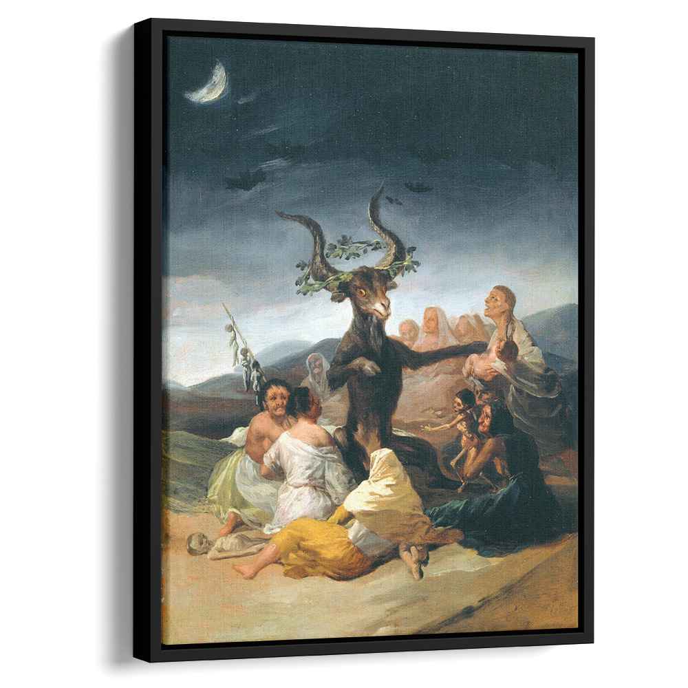 Witches Sabbath 1789 by Francisco Goya by Francisco Goya - Romantic canvas print