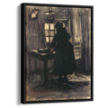 Woman Cutting Bread 1885 by Vincent van Gogh by Vincent van Gogh - Post-Impressionist canvas print