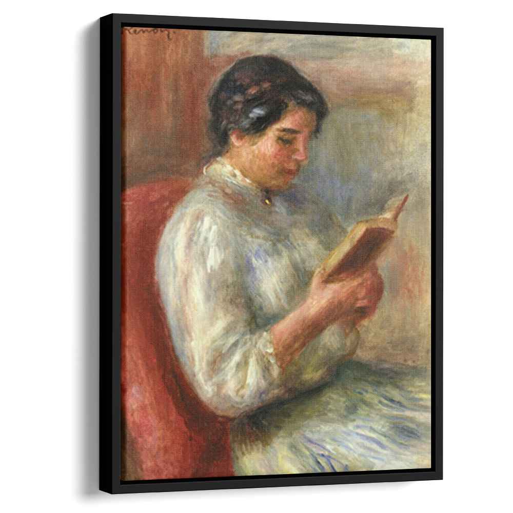 Woman Reading 1906 by Pierre-Auguste Renoir by Pierre-Auguste Renoir - Impressionist canvas print