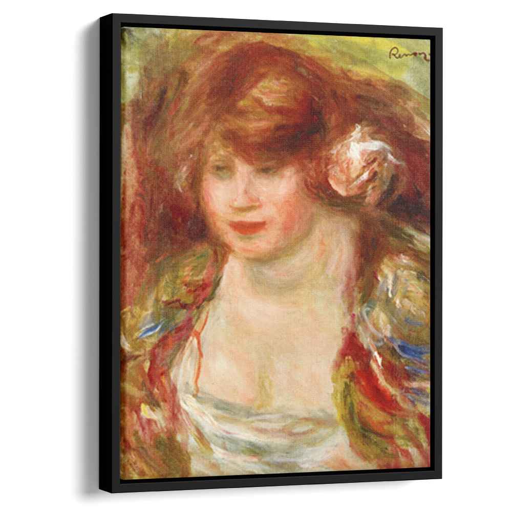 Woman Wearing a Rose Andree 1919 by Pierre-Auguste Renoir by Pierre-Auguste Renoir - Impressionist canvas print