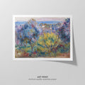 Landscape, Yellow Tree  Renoir  Art Print by Without A Frame - Oil Painting canvas print