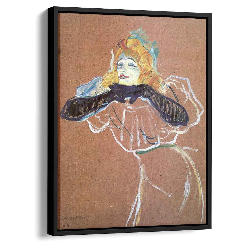 Yvette Guibert singing 1894 by Henri de Toulouse-Lautrec by Henri de Toulouse-Lautrec - Post-Impressionist canvas print
